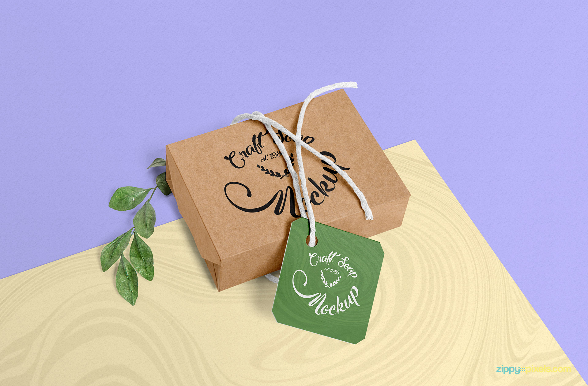 Free craft soap box mockup.