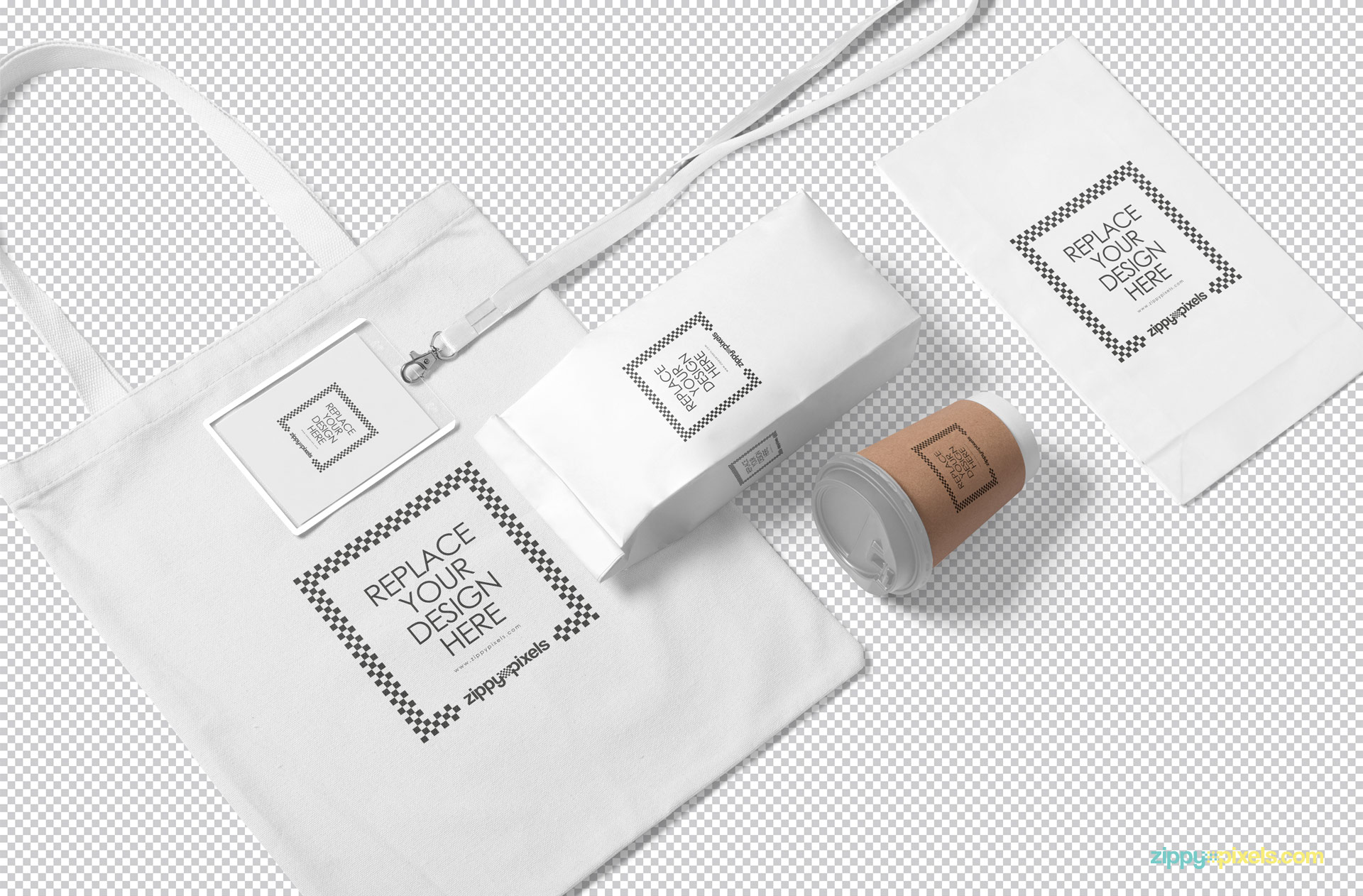 Use Photoshop to customize the whole packaging mockup scene.