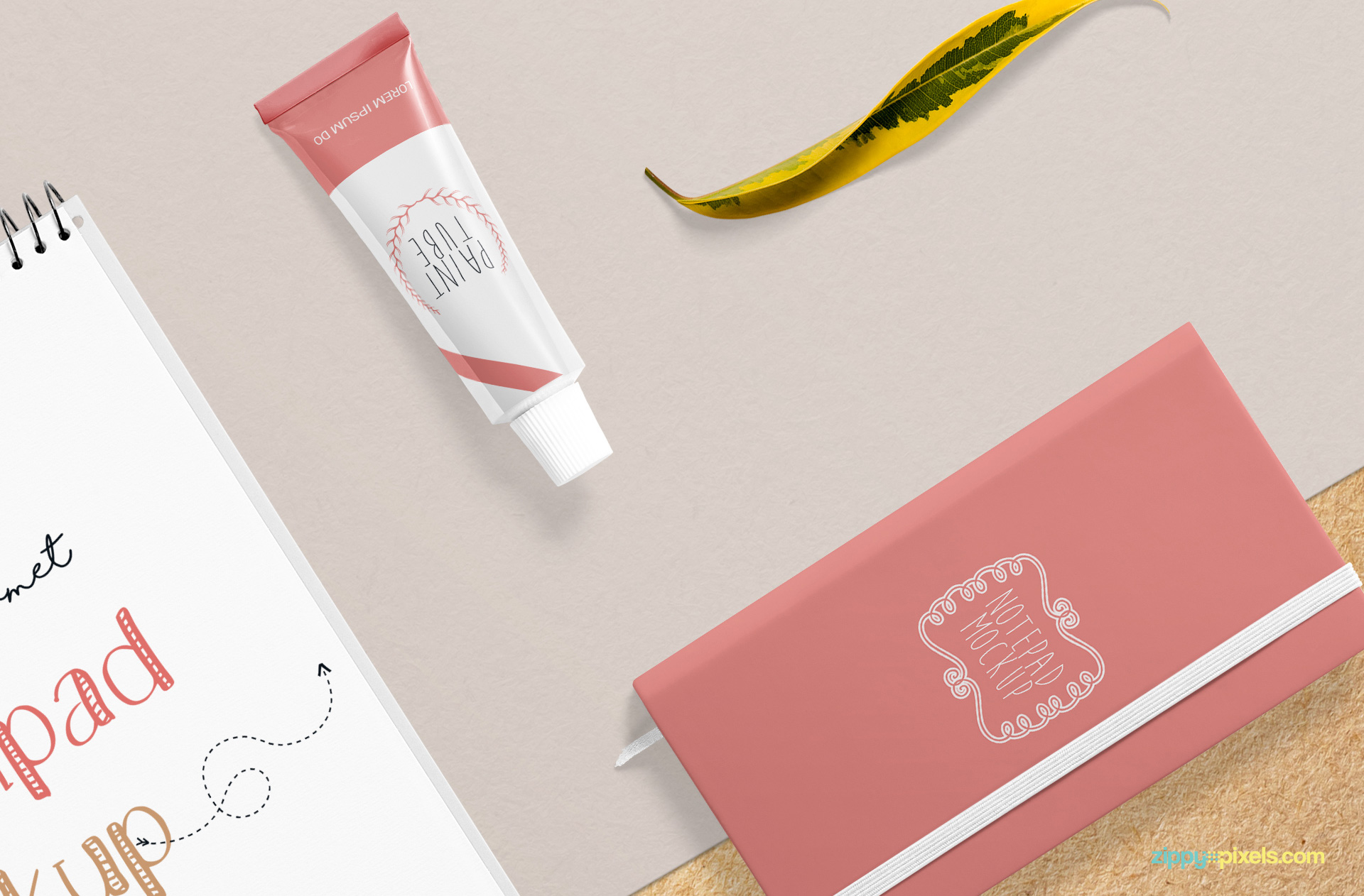 Easy to customize paint tube mockup.