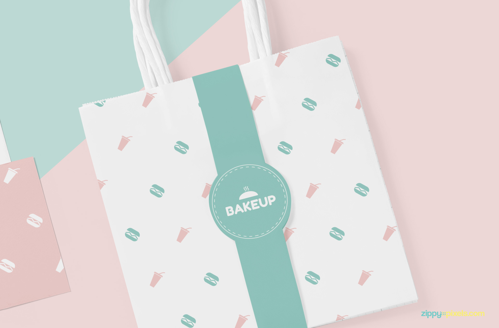 Changeable design of the tote bag label mockup.