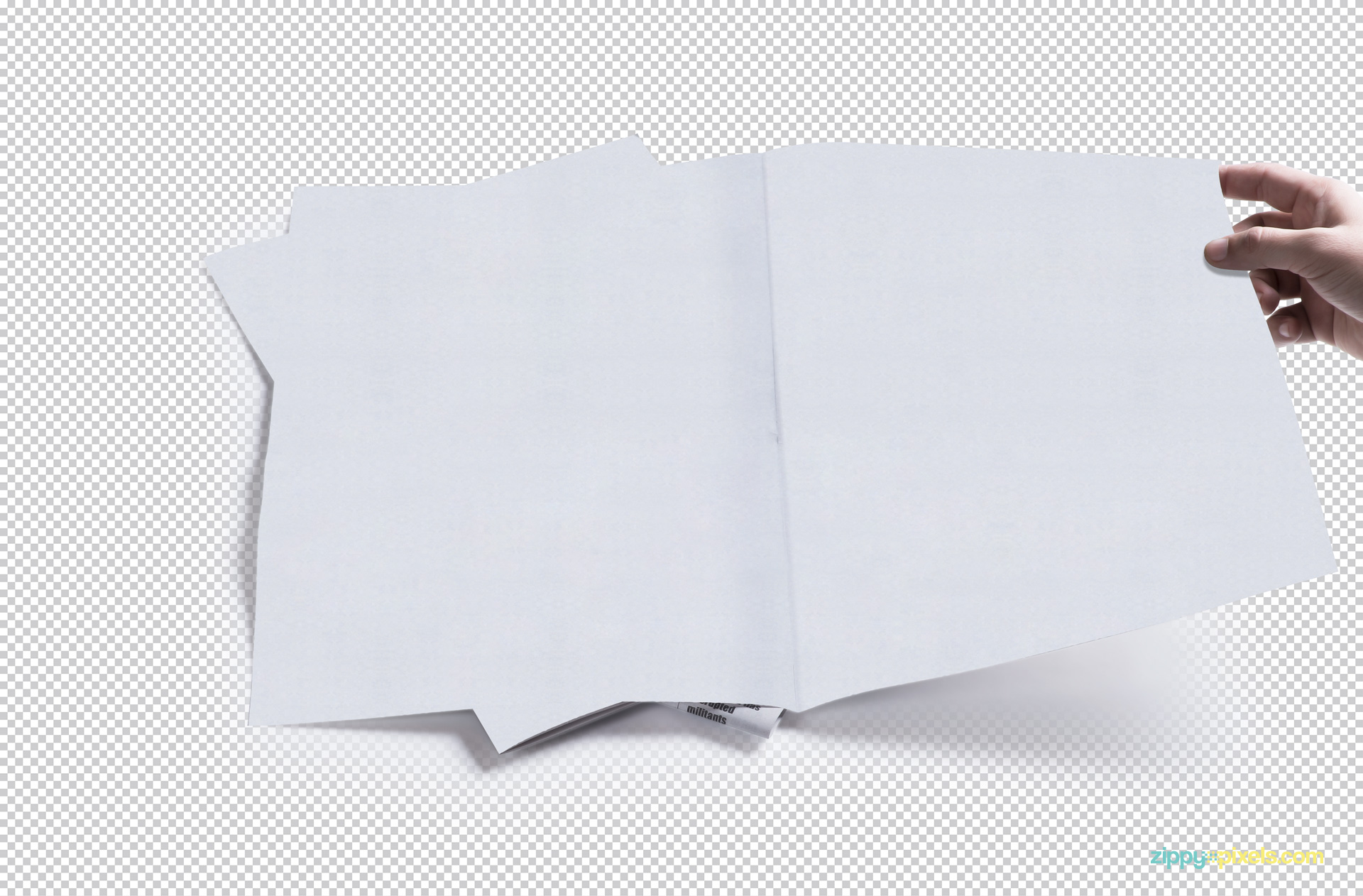 Edit this plain white newspaper mockup in Photoshop.