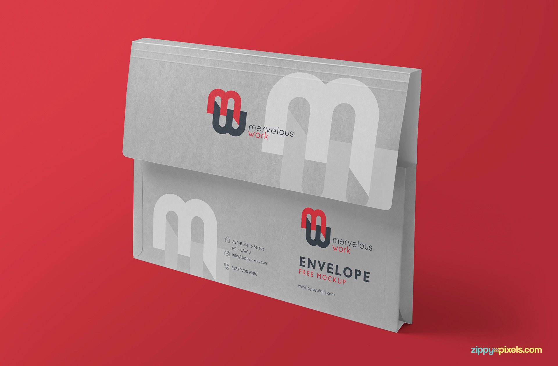 Flap folder mockup free PSD.