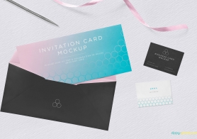 Free Invitation Mockup PSD