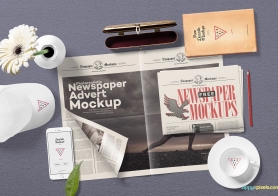 Free Newspaper Mock Up PSD