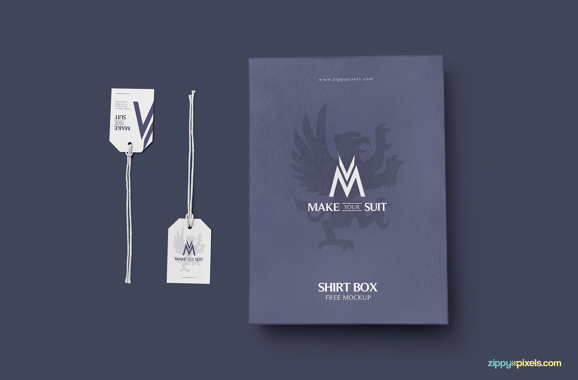 Free and realistic apparel box mockup.