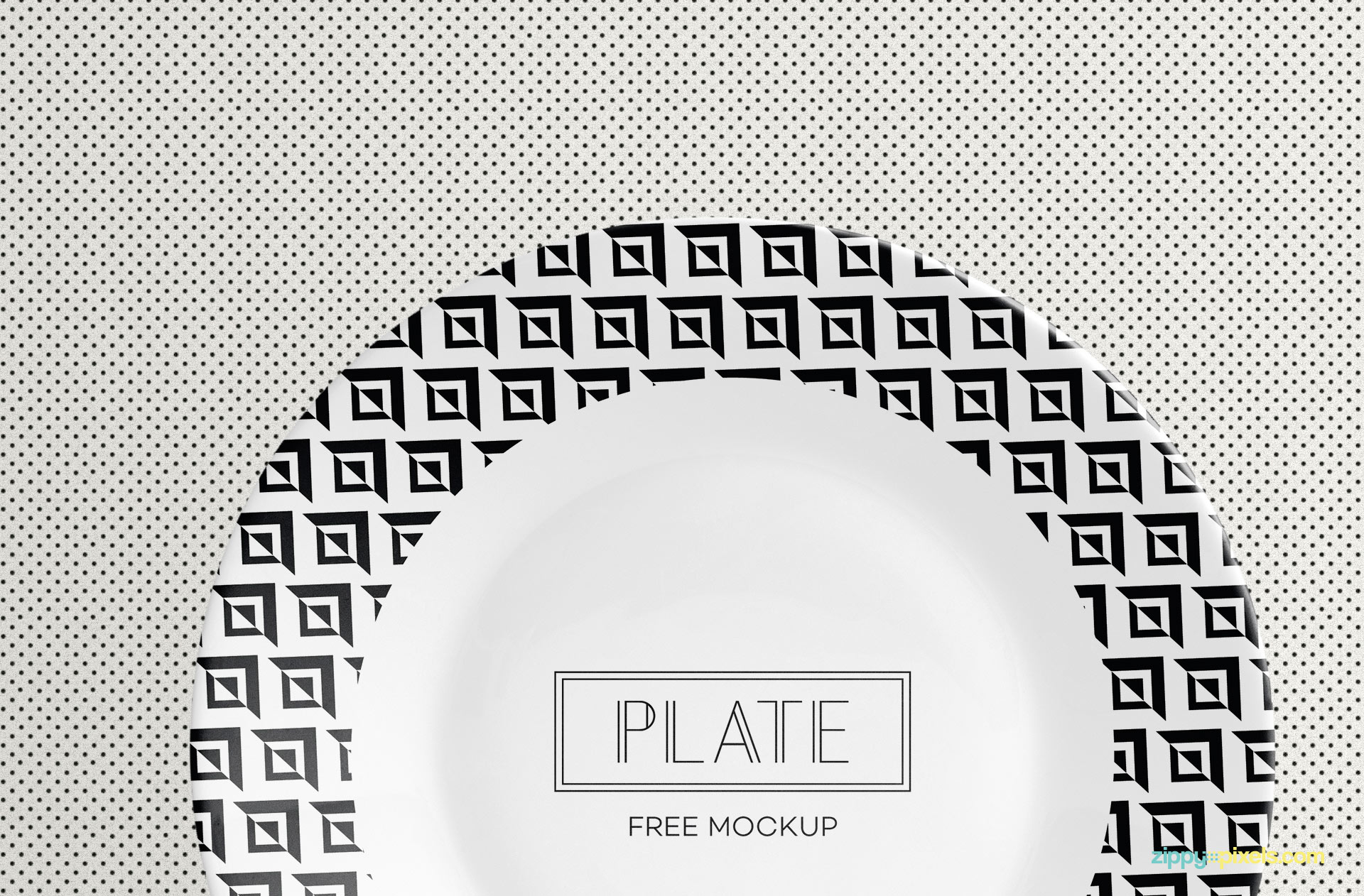 Use any design for this round shape mockup.