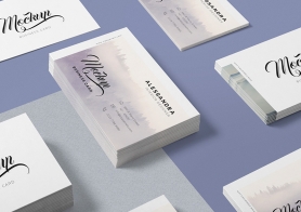 Free Isometric Business Card Mock Up