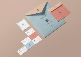 Free Beautiful Envelope Mockup PSD