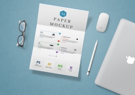 Free Letter Mockup PSD