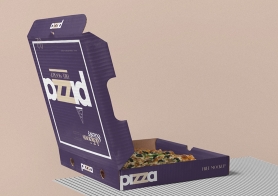 Free Pizza Box Mockup PSD