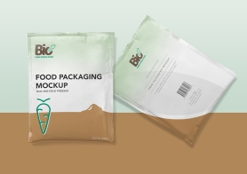 Free Foil Sachet Mockup