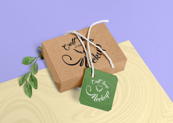 Free Craft Soap Box Mockup