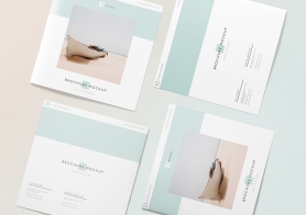 Free Square Brochure Mockup Scene