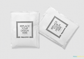 Free Foil Sachet Mockup