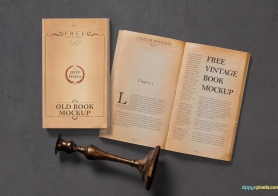 Free Vintage Book Mockup