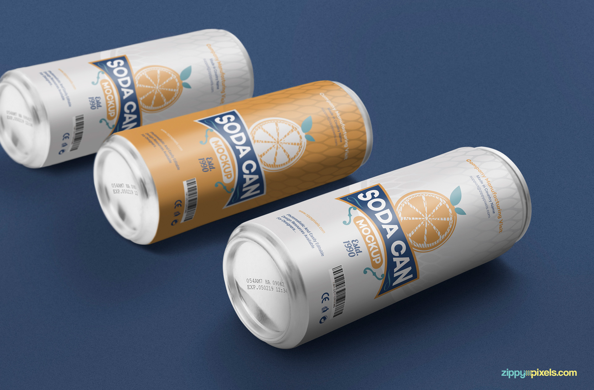 Beautiful beverage can mockup.