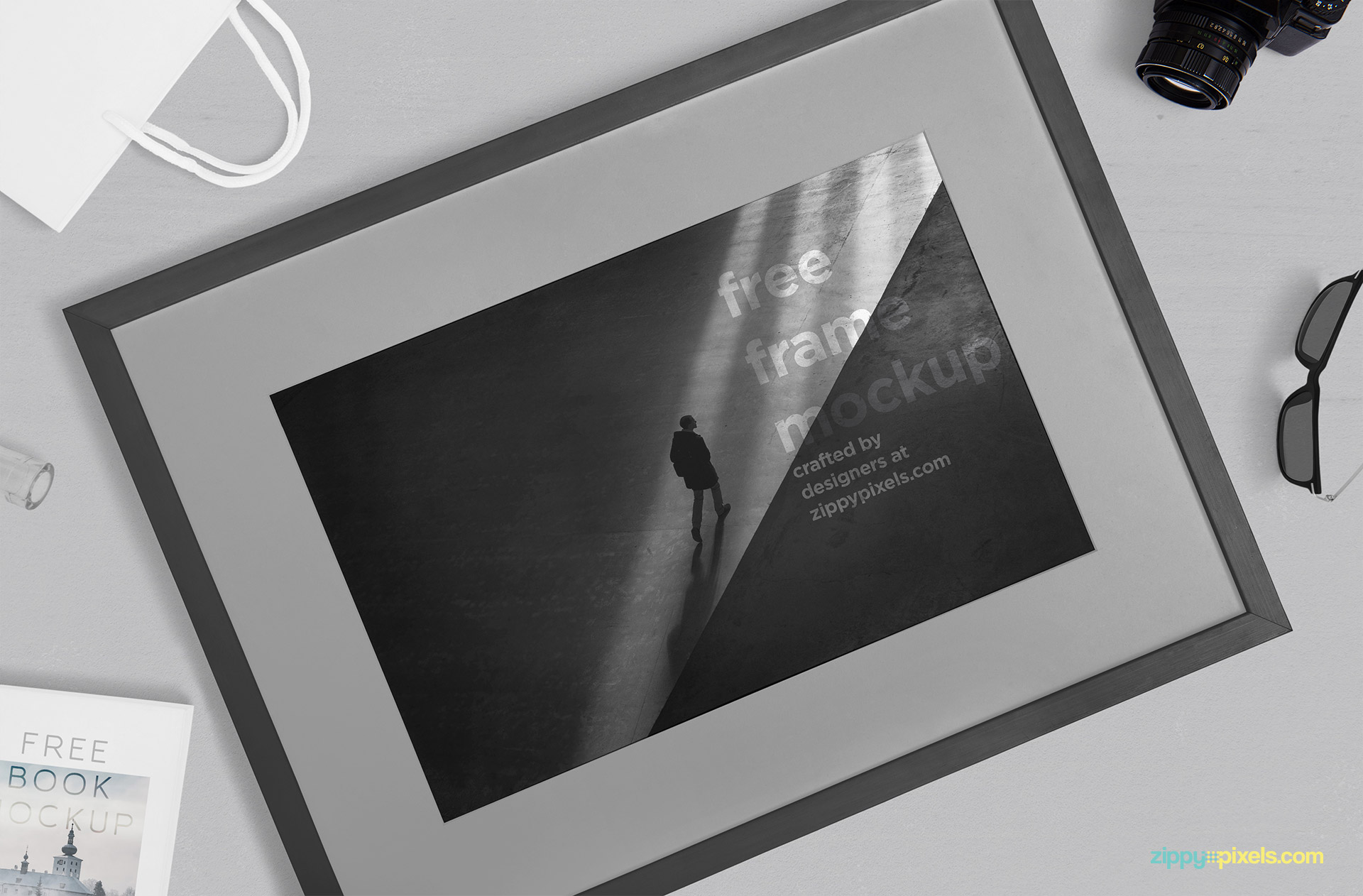 Free frame mockup by ZippyPixels.