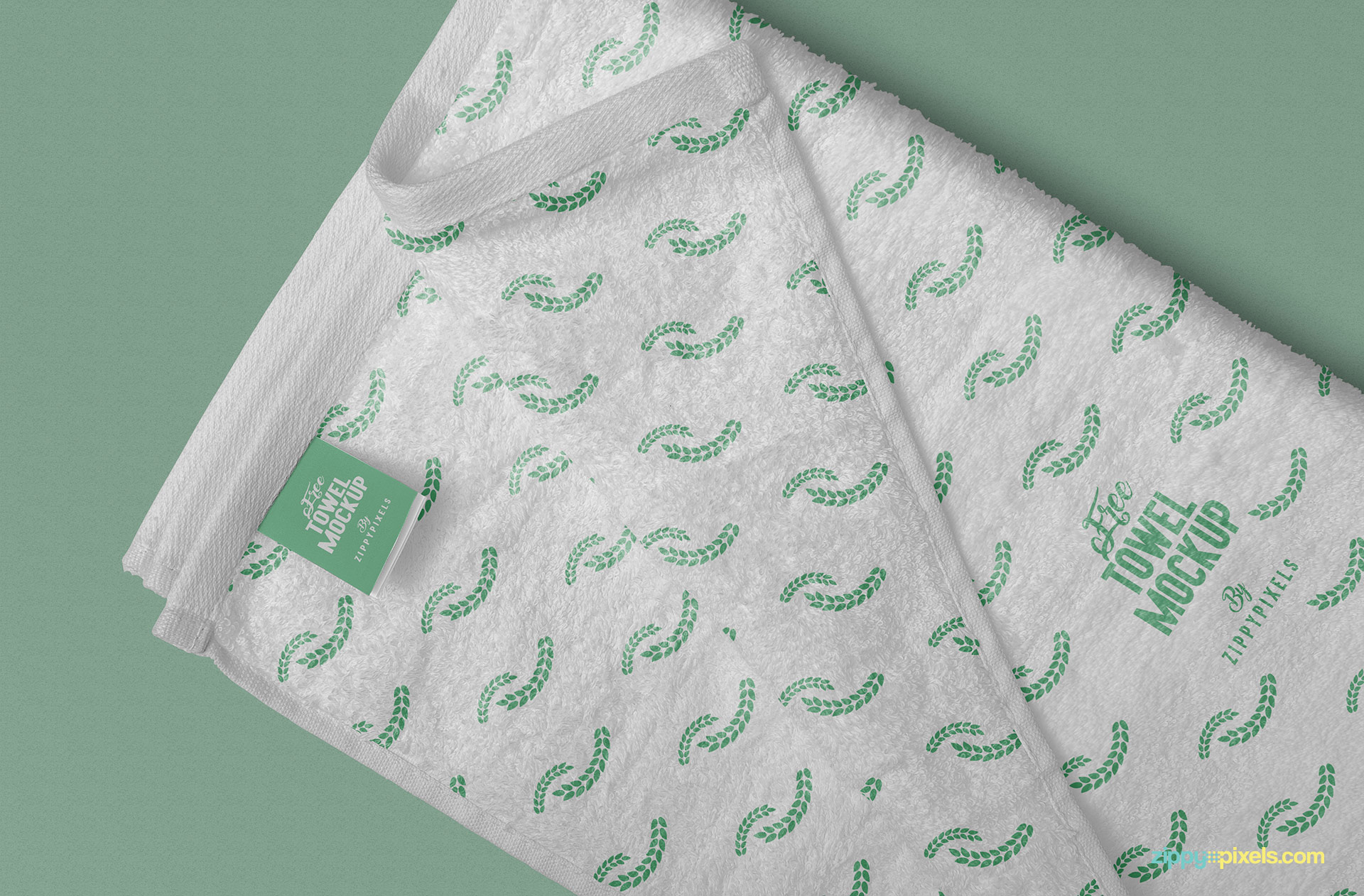 You can customize everything in this towel mockup.