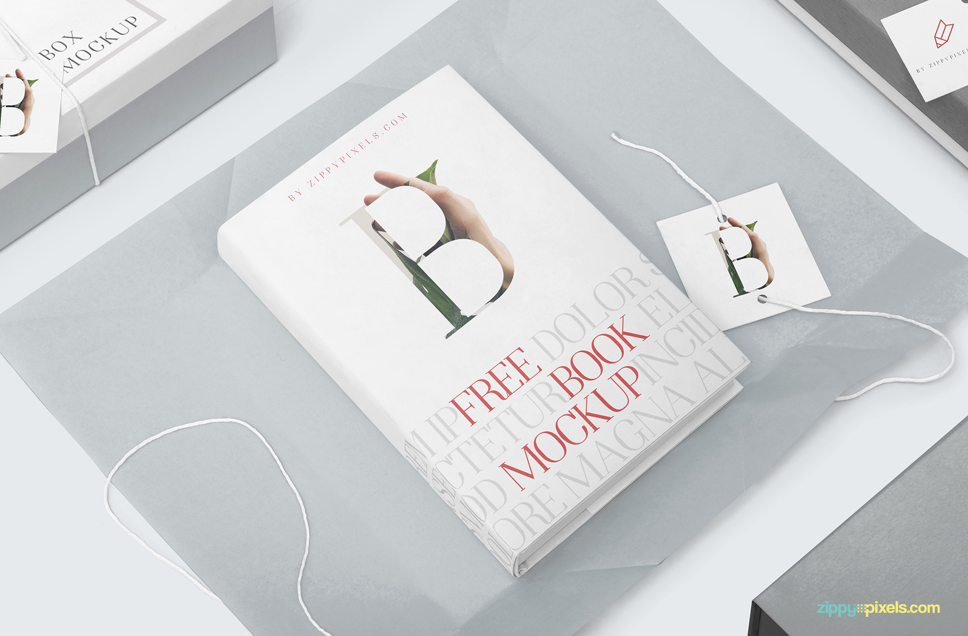 Fabulous hardcover book mockup free PSD.