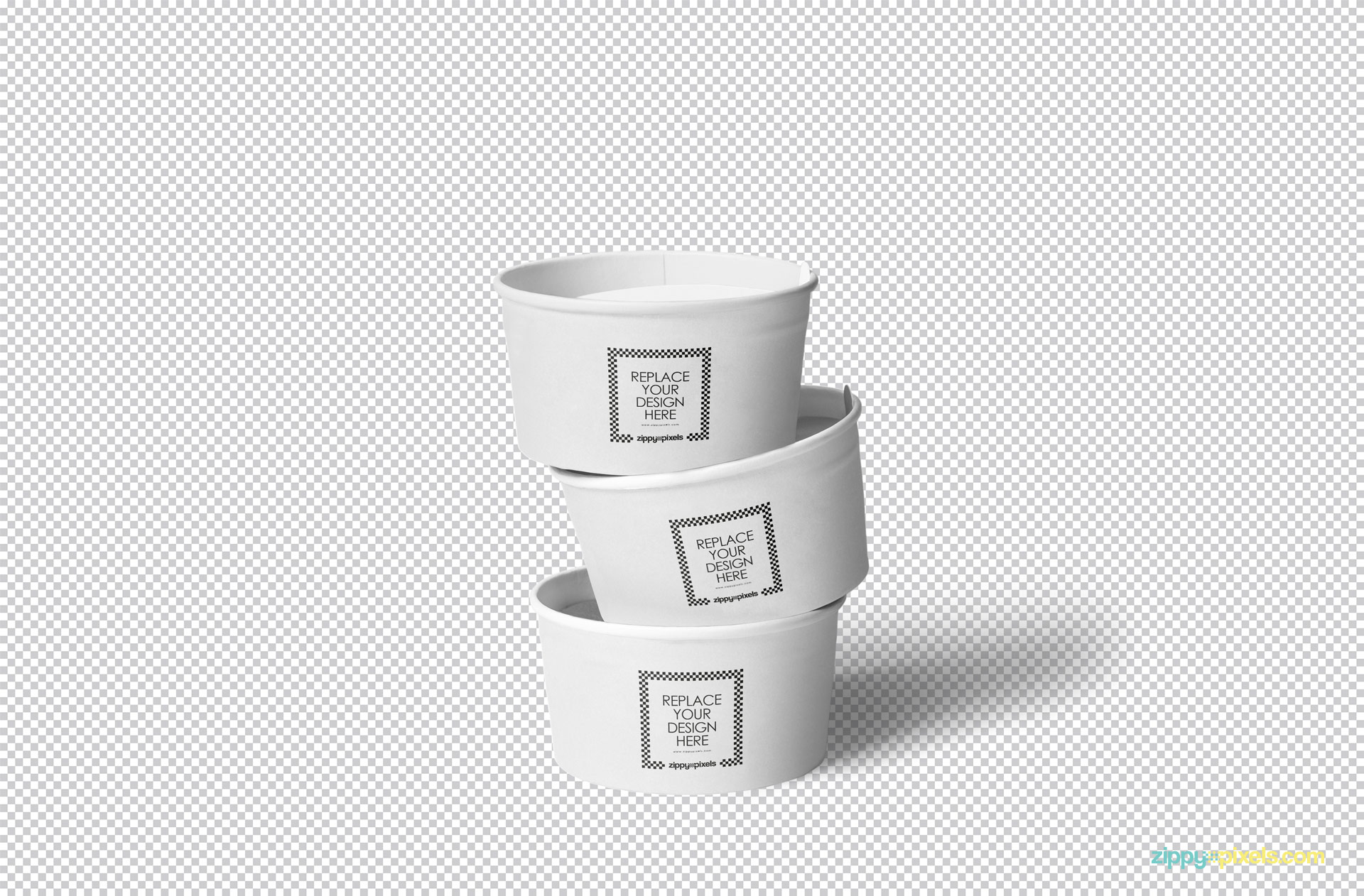 Use smart object to personalize this plain ice cream cup with your designs.