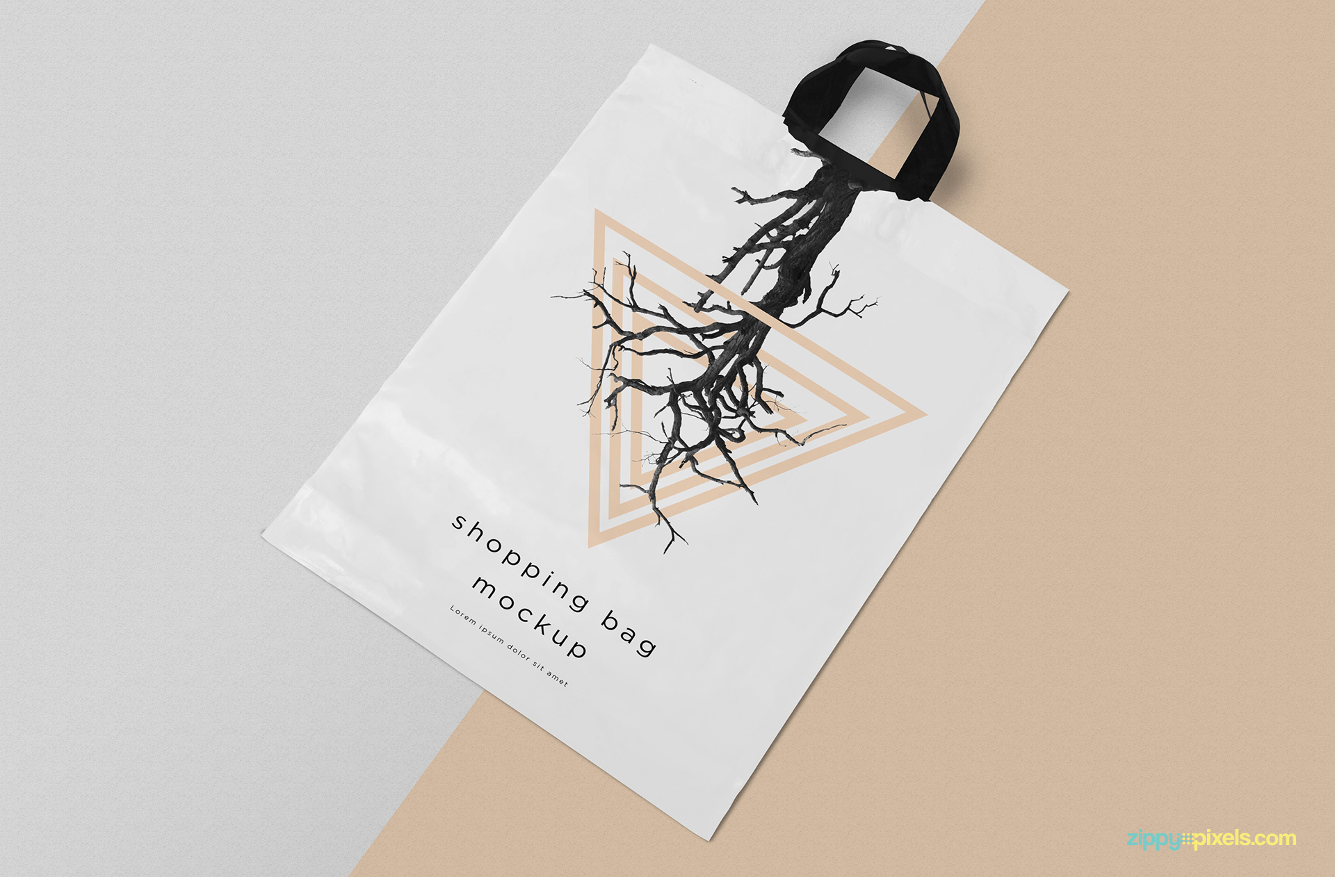 Free plastic bag mockup.