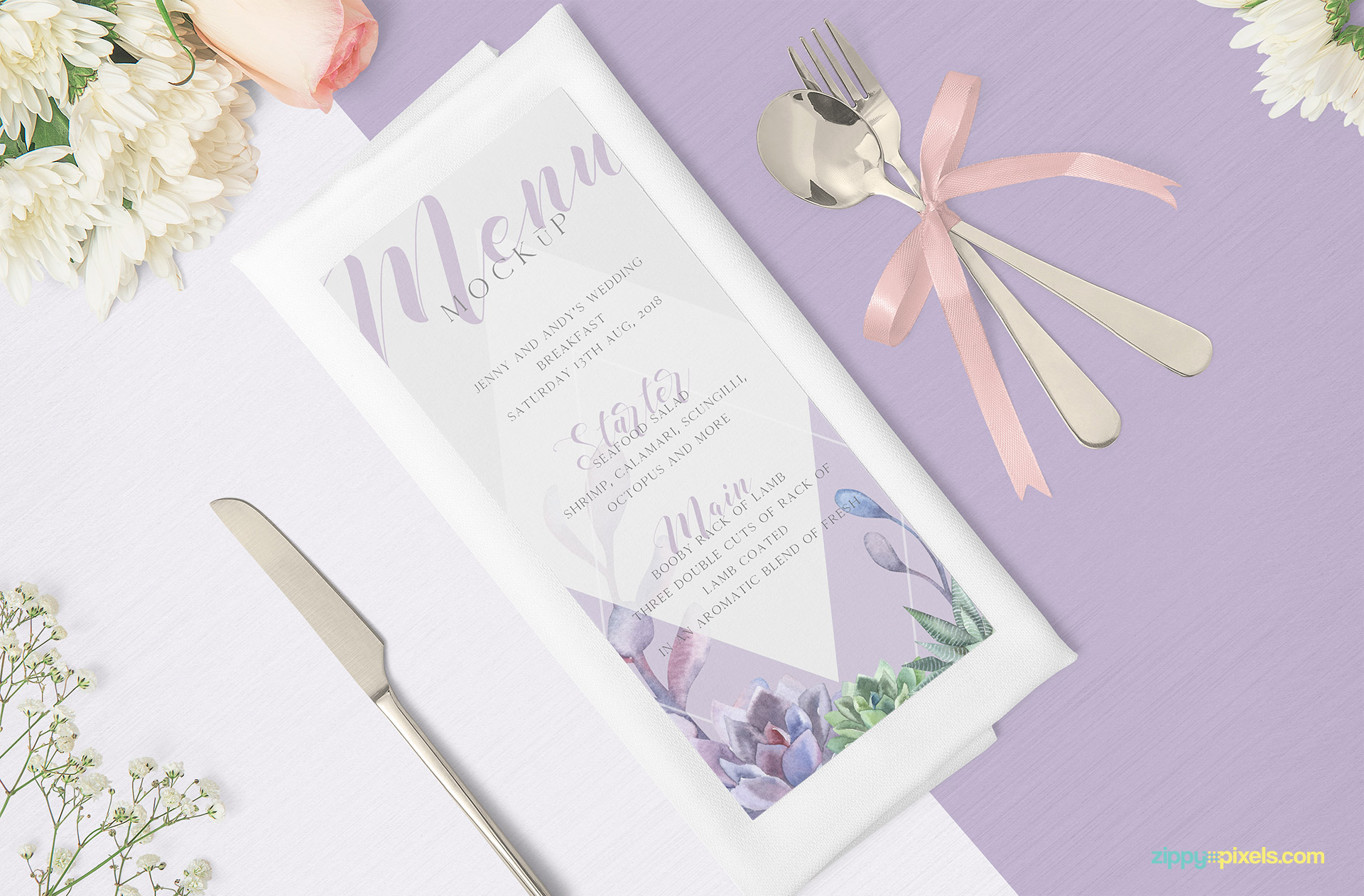 Free restaurant menu mockup.