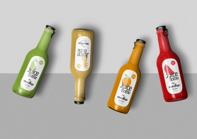 Free Awesome Juice Bottle Mockup