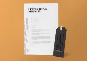 Free Elegant Letter Mockup