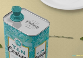 free tin can mockup