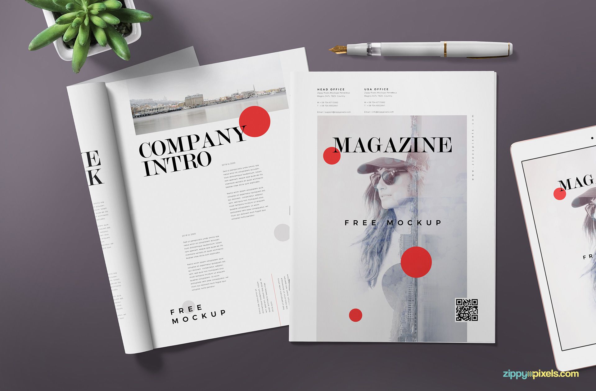 Best magazine ad mockup PSD.