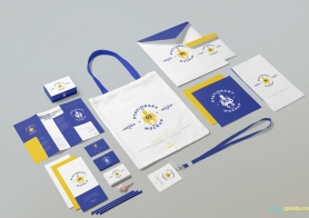 Free Business Stationery Mockup Scene