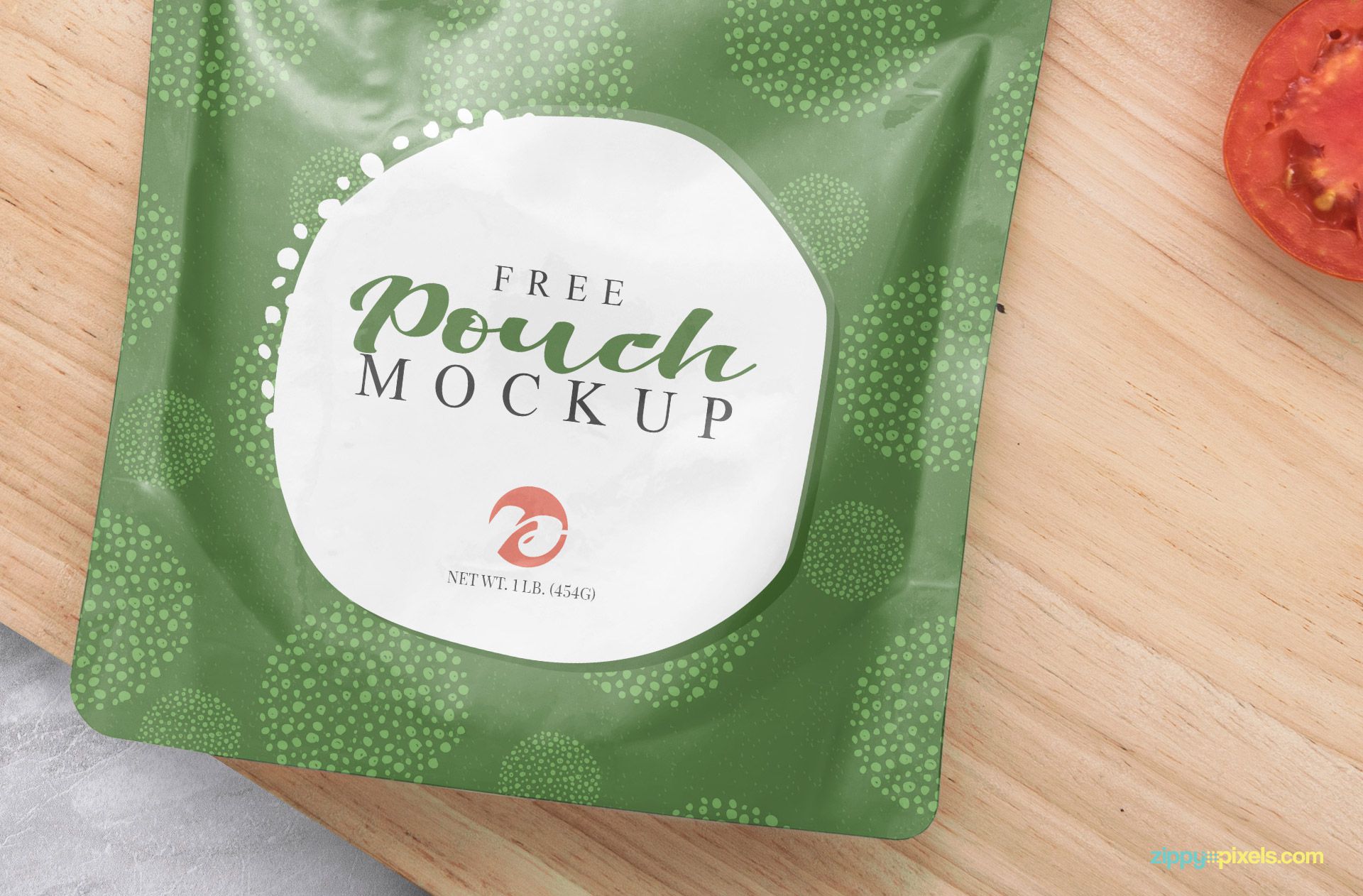 Realistic effects of the sachet mockup free PSD.