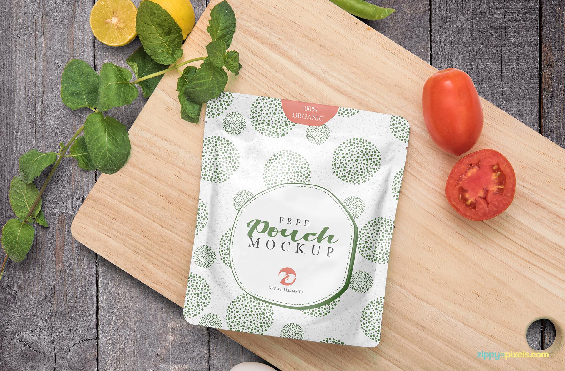 Free sachet pouch mockup.