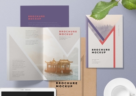 Free A5 Brochure Mockup PSD