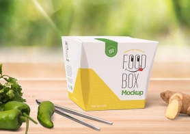 Free Realistic Lunch Box Mockup