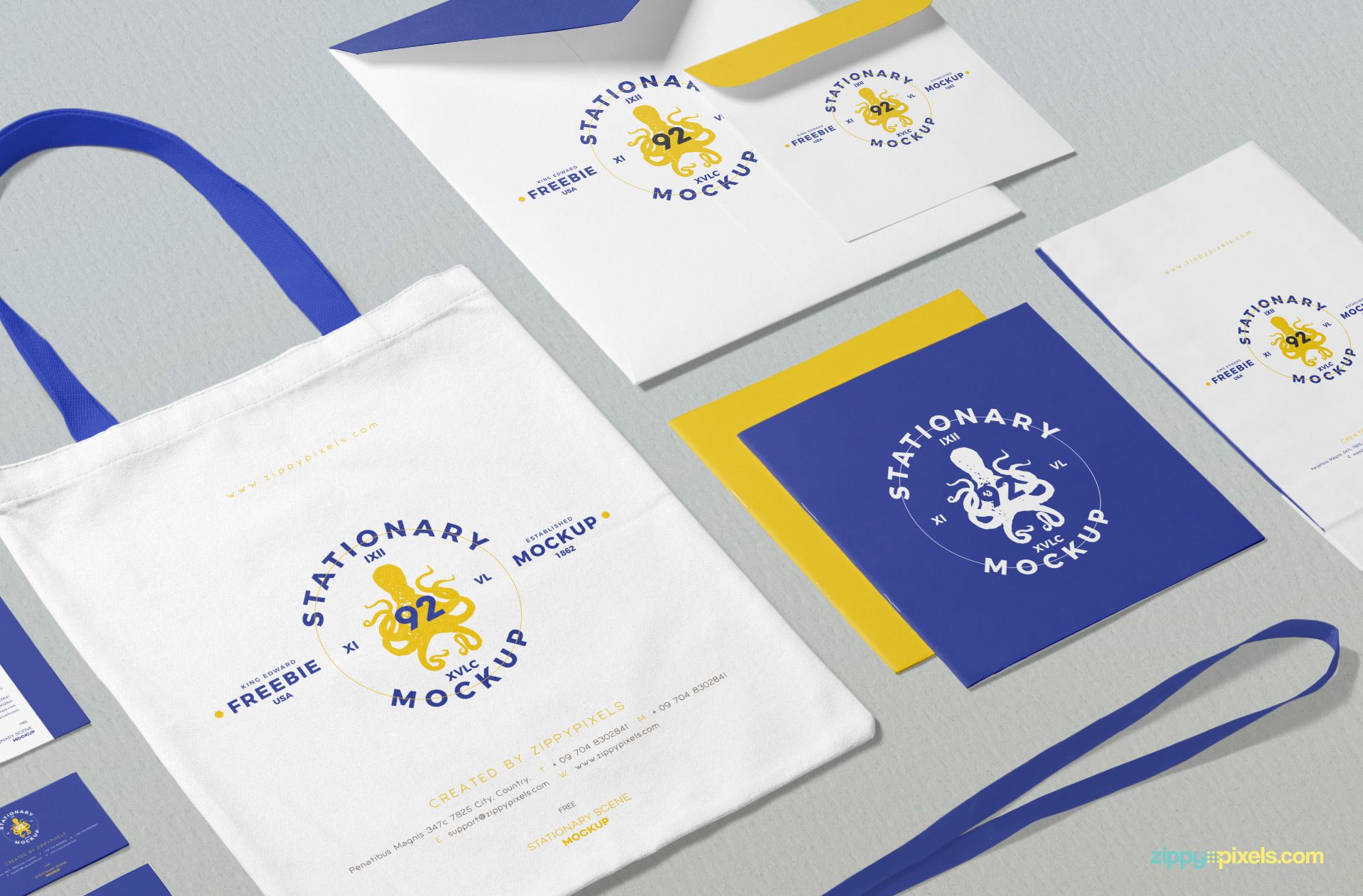 Free tote bag mockup scene.