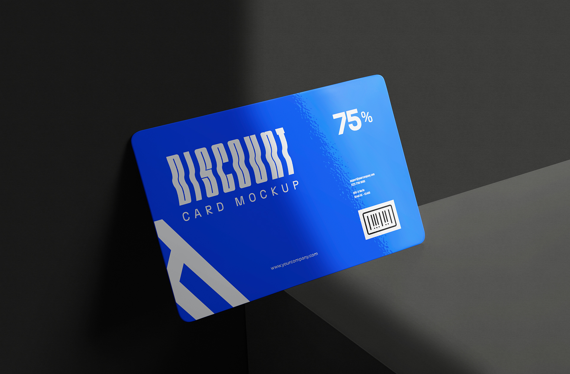 Dynamic Discount Card Design Mockup