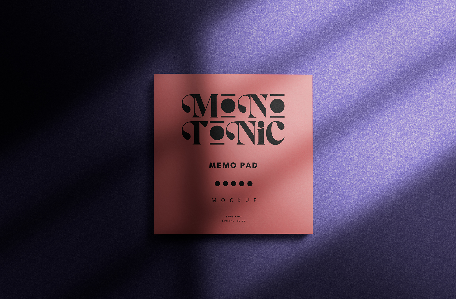 Bold & Minimalist Memo Pad Mockup