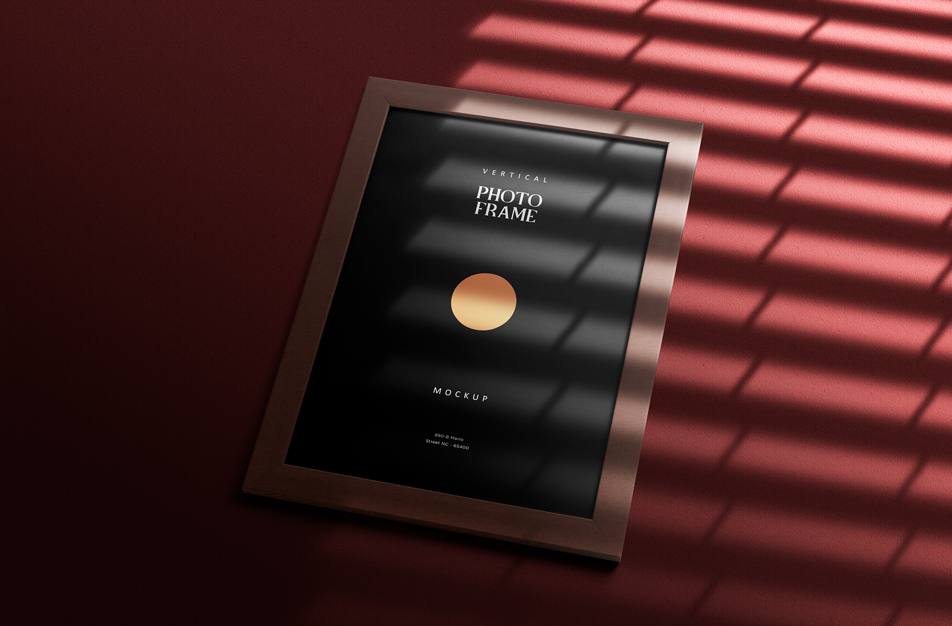 Wall Poster Frame Mockup with Realistic Lighting