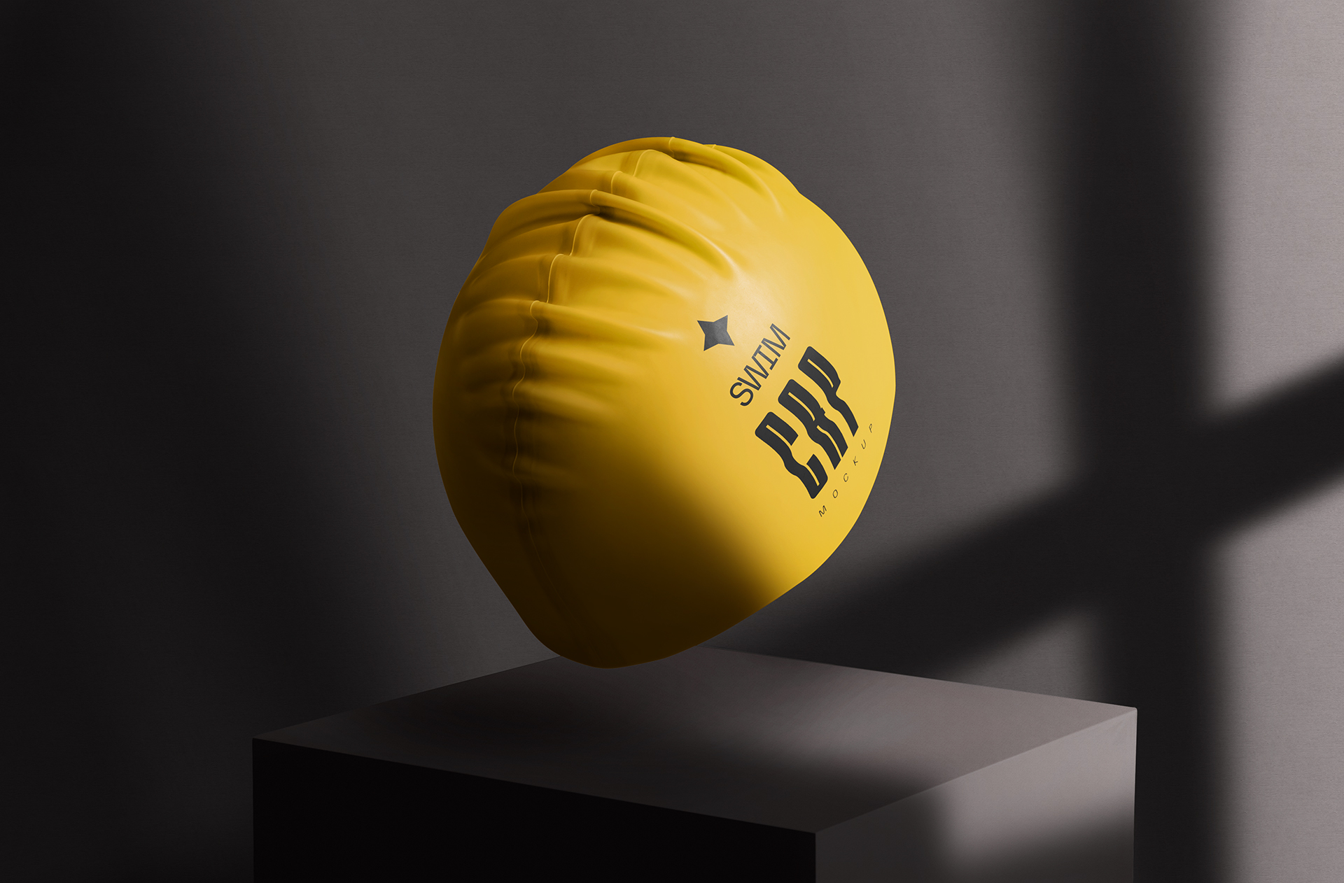 Realistic Latex Swim Cap Mockup for Sports Designs