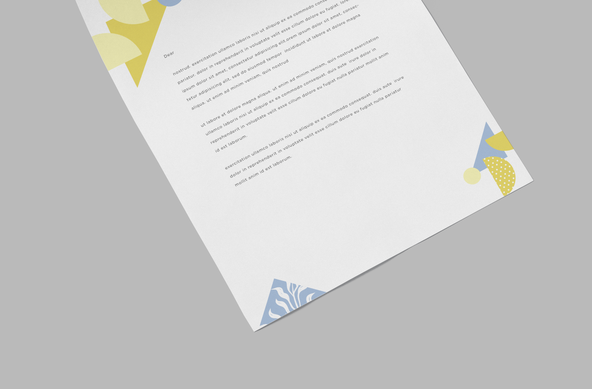 A4 letterhead mock-up
