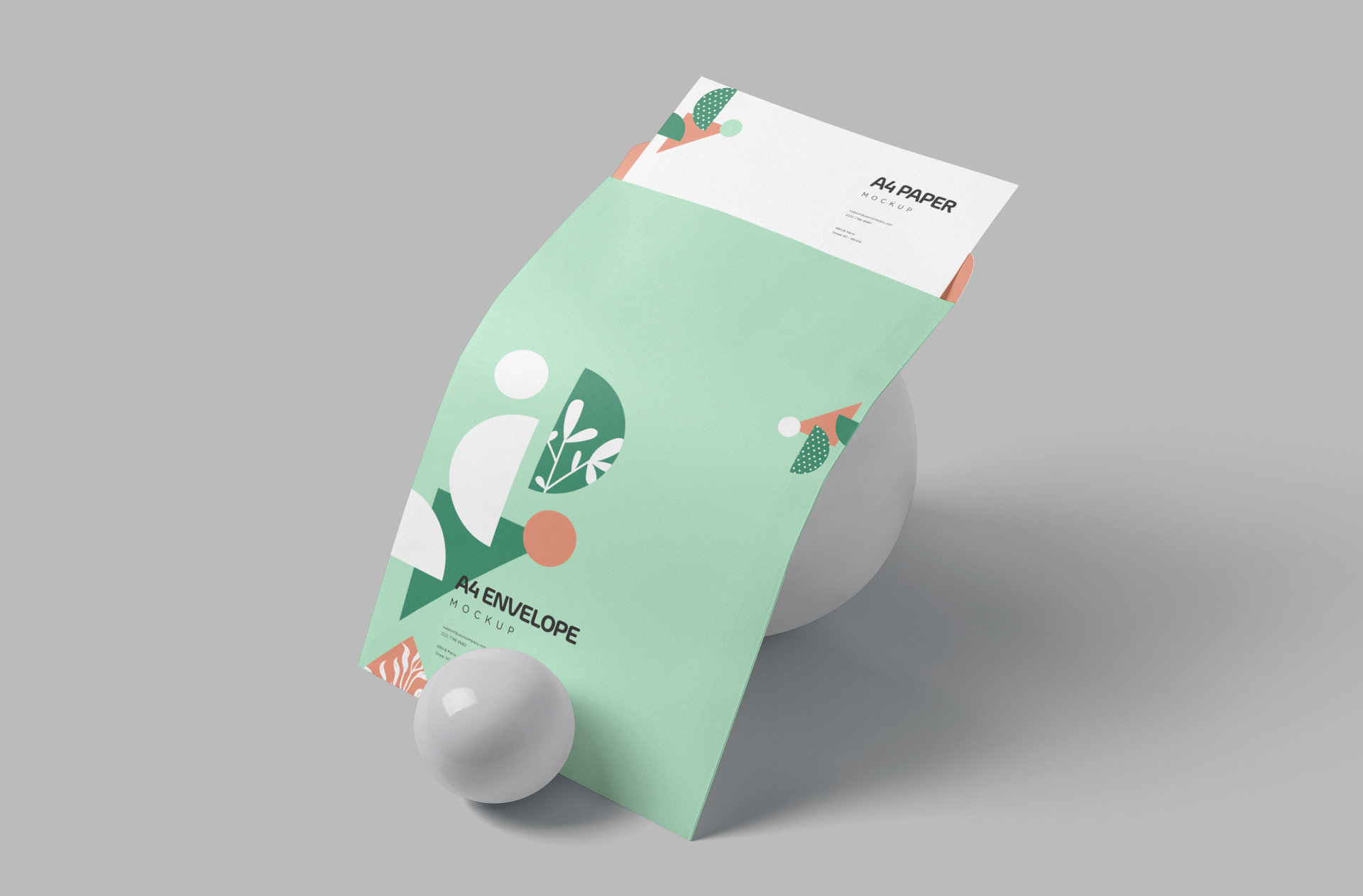 Professional A4 Envelope Mockup with Paper Insert