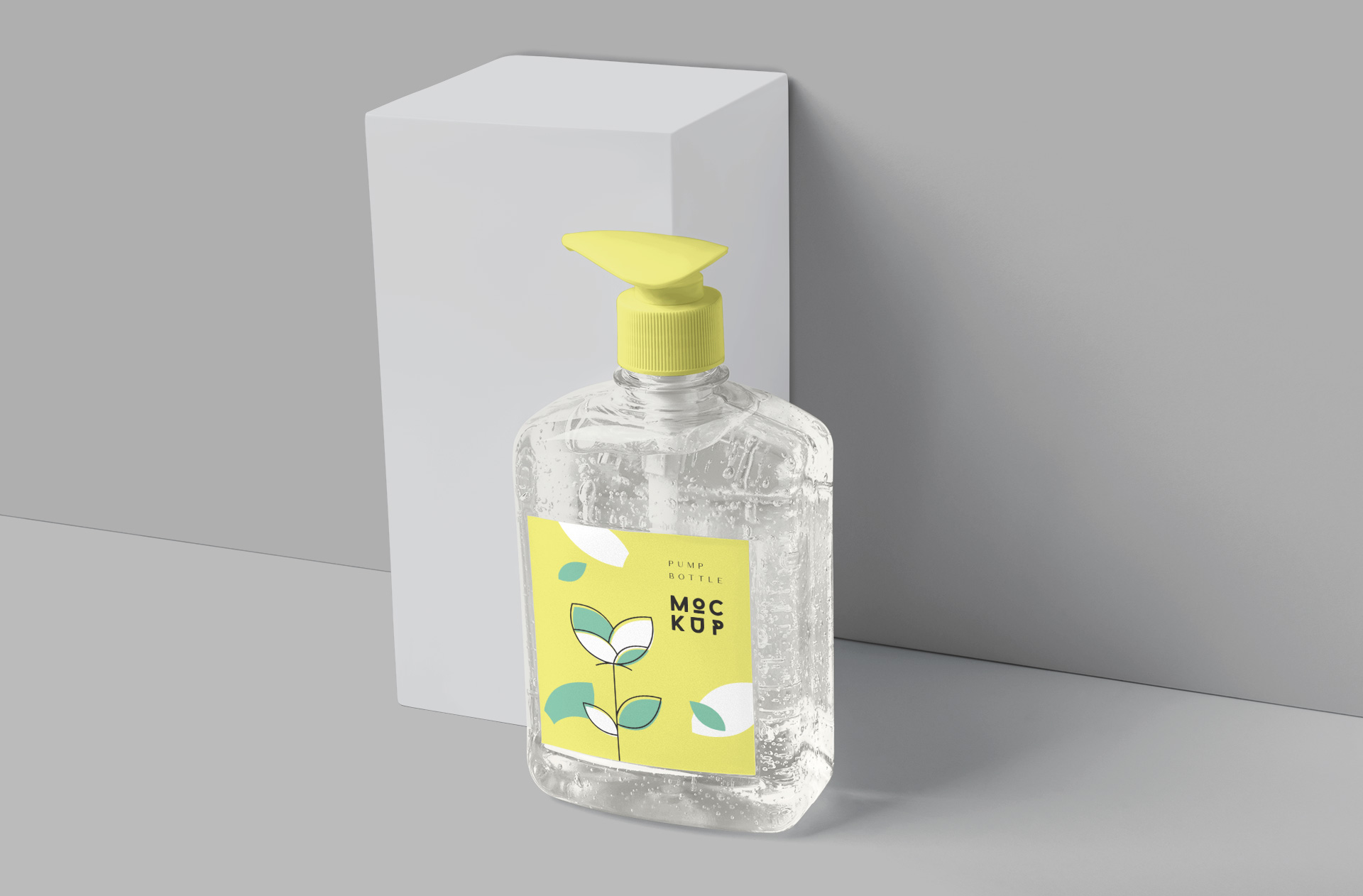 Plastic Pump Bottle Mockup – Front View