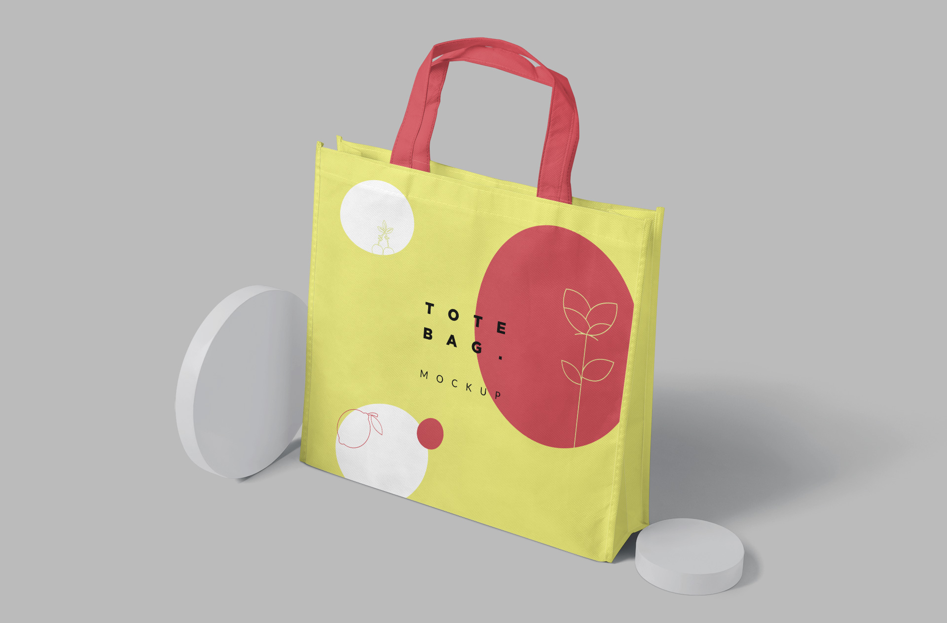 Canvas Tote Bag Mockup – Angled View