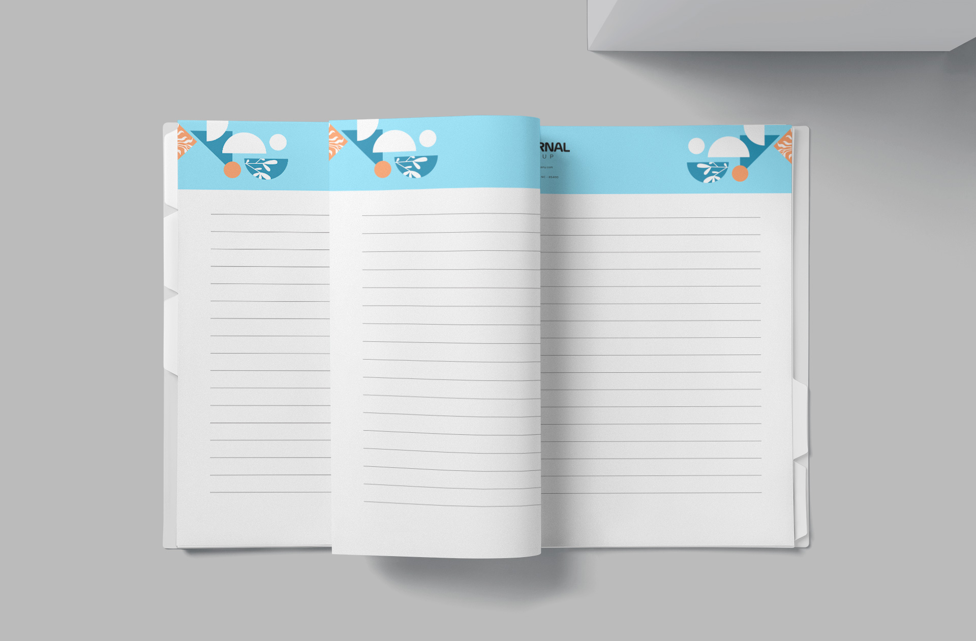 Premium Writing Journal Mockup – Open Pages Layout