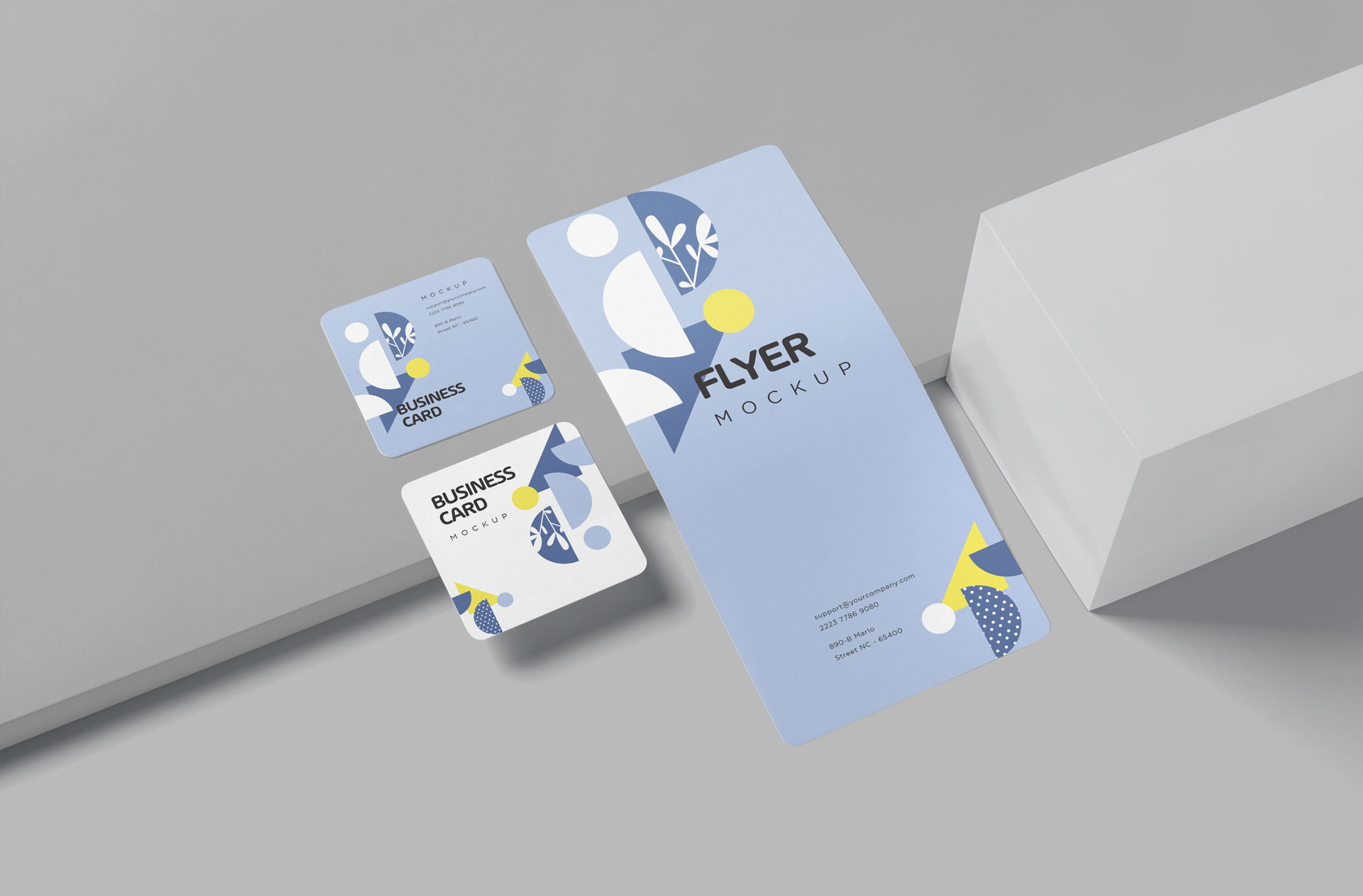 Modern Flyer & Business Card Mockup Set