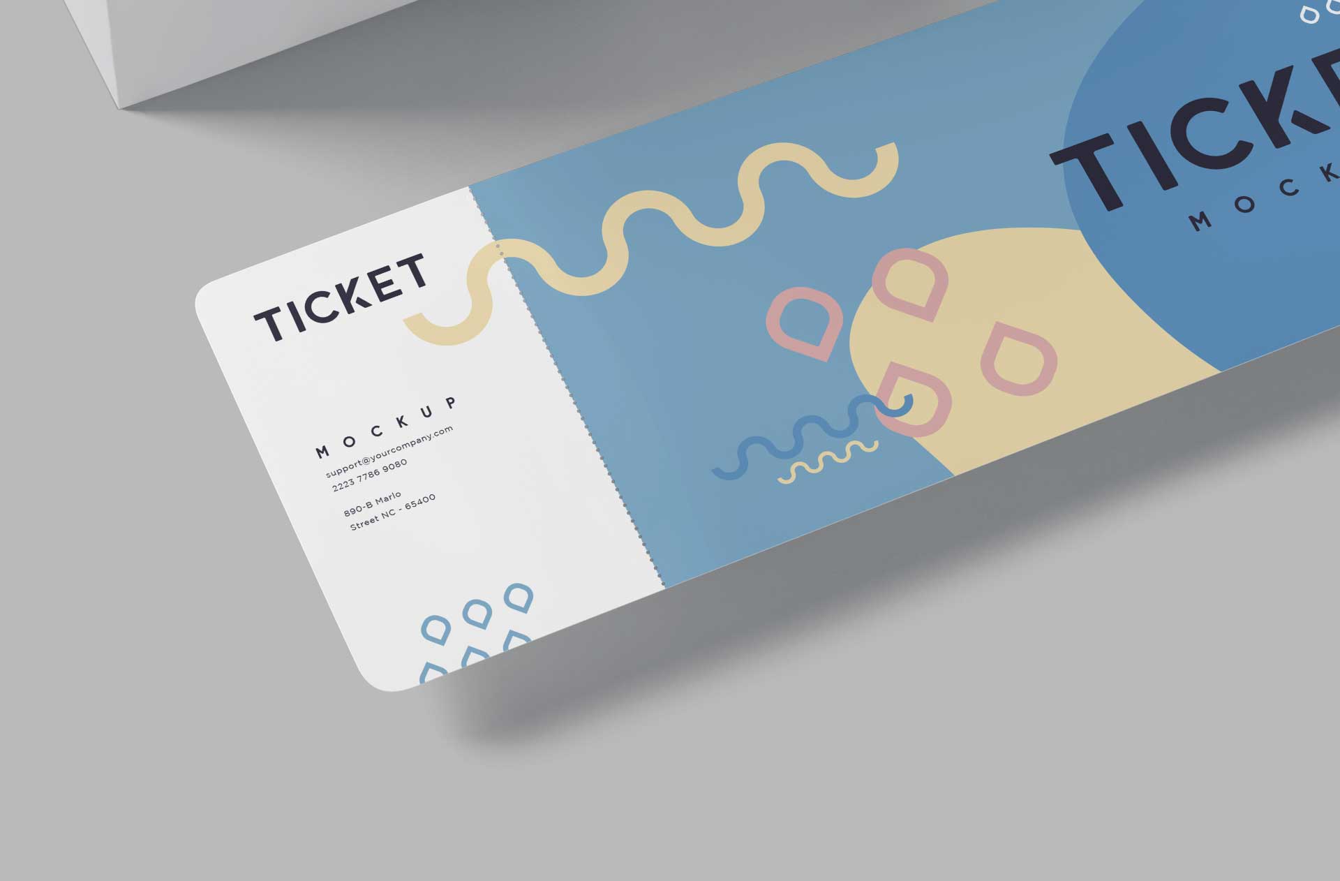 admission ticket mockup