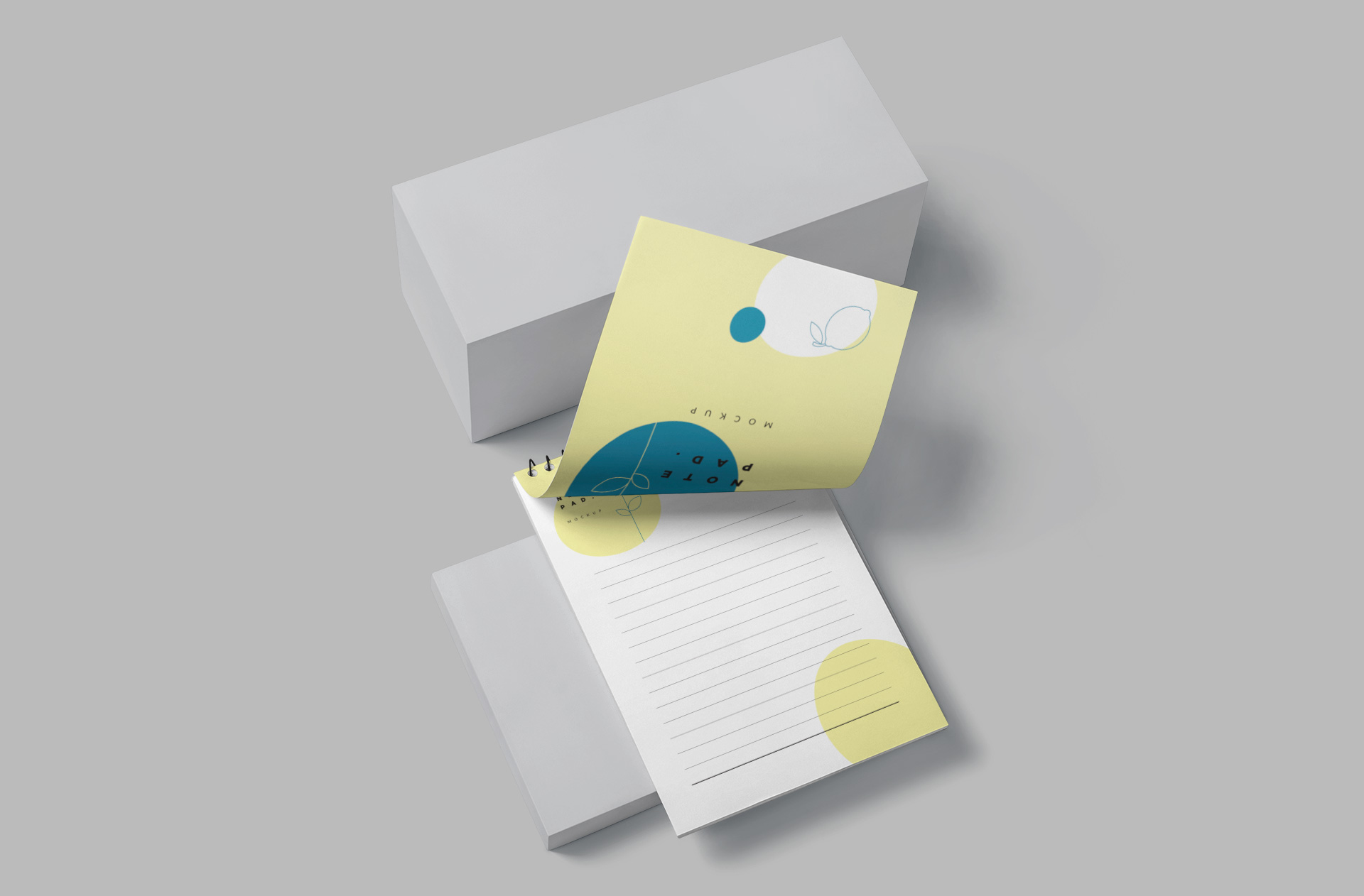 Flipping Spiral Notepad Mockup – PSD Template