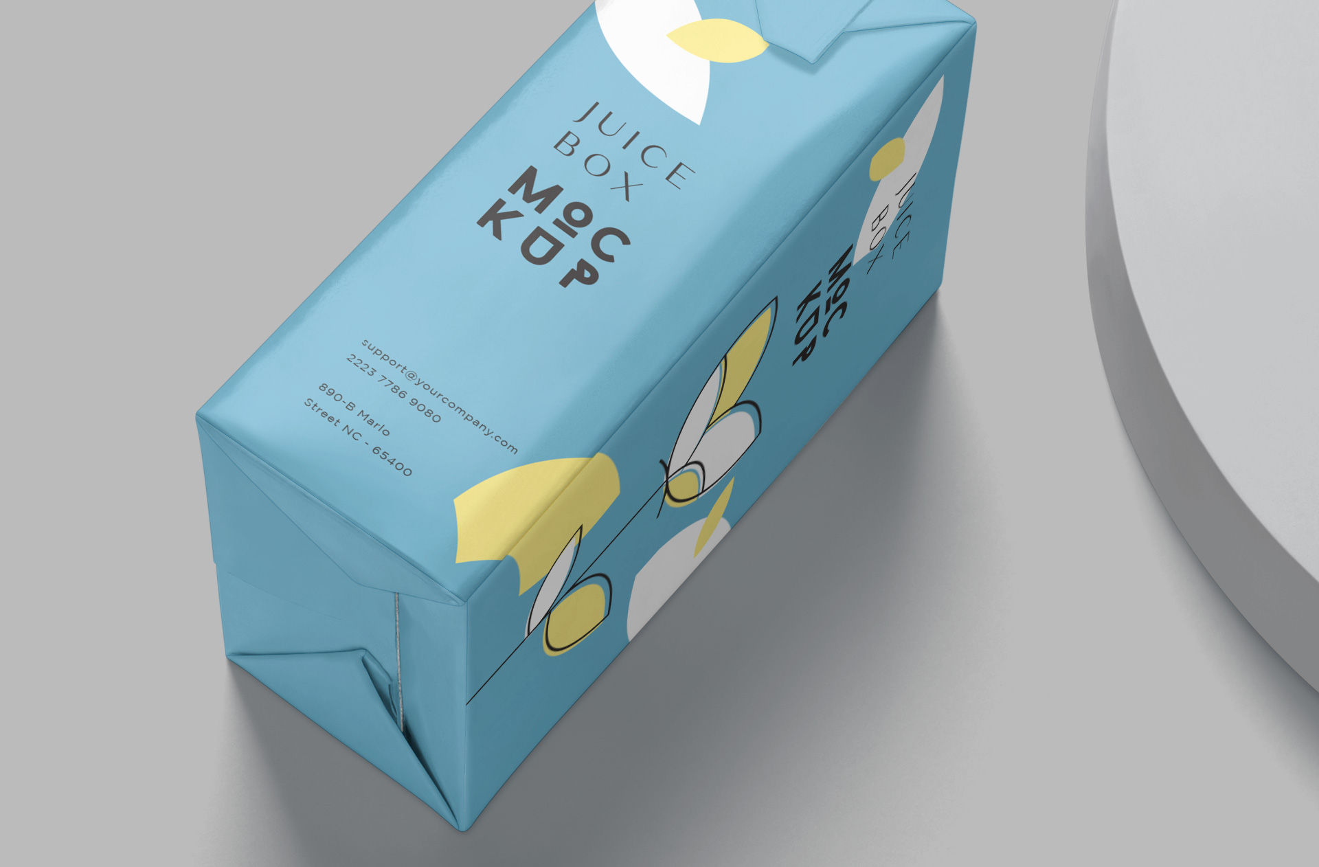 3D juice box mockup