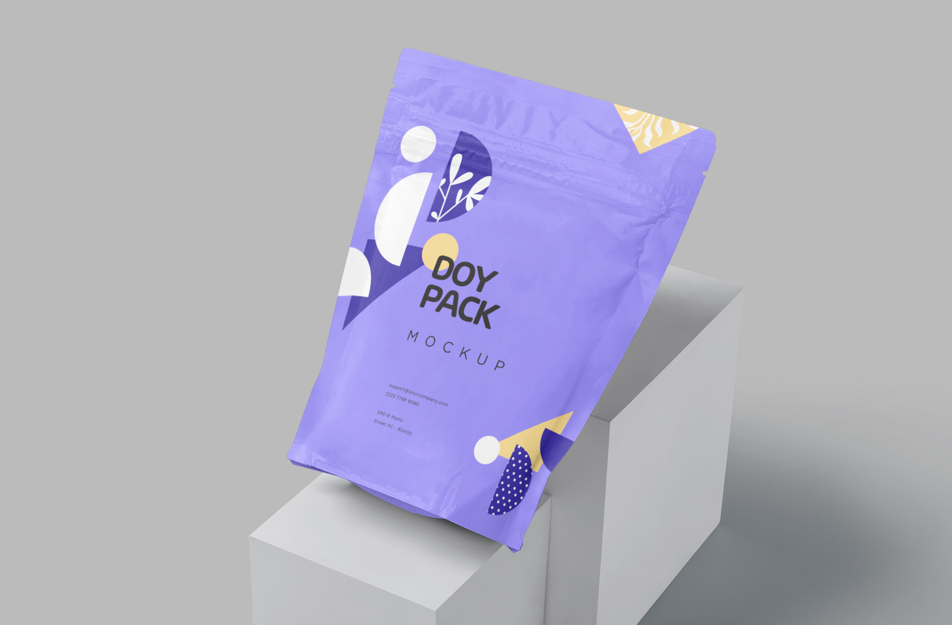 Stand-Up Pouch Mockup – Tilted Front View